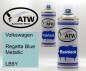 Preview: Volkswagen, Regatta Blue Metallic, LB5Y: 400ml Sprühdose + 400ml Klarlack - Set, von ATW Autoteile West.